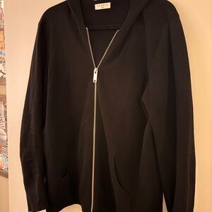 Sandro Black Zipper Hoodie